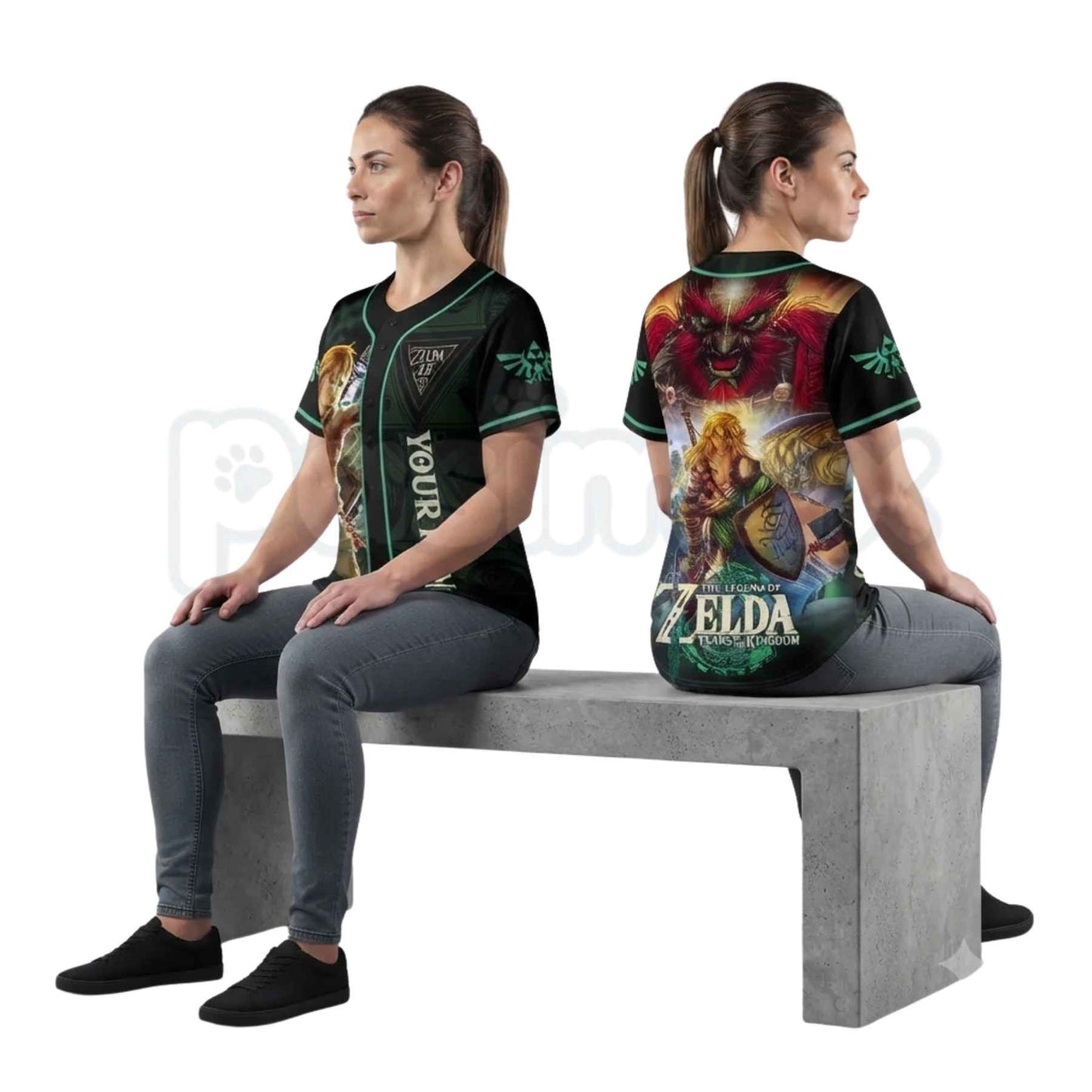 The Legend of Zelda 40th Anniversary Custom Name Baseball Jersey – Personalized Gaming Fan Shirt