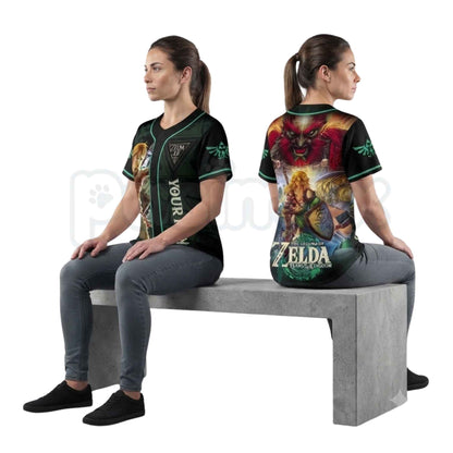 The Legend of Zelda 40th Anniversary Custom Name Baseball Jersey – Personalized Gaming Fan Shirt