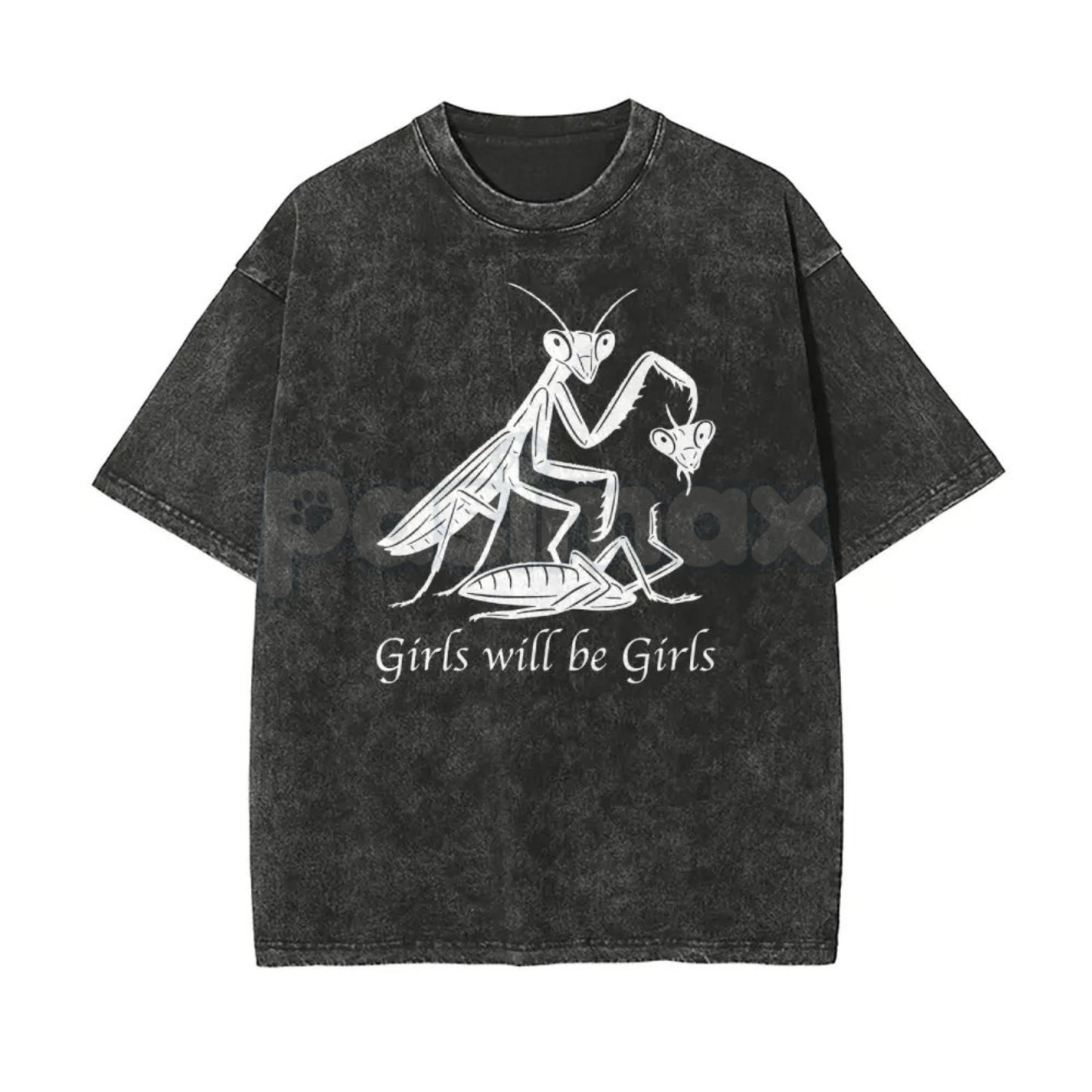Girls Will Be Girls Oversize Unisex Washed T-Shirt – Trendy Aesthetic Graphic Streetwear Tee