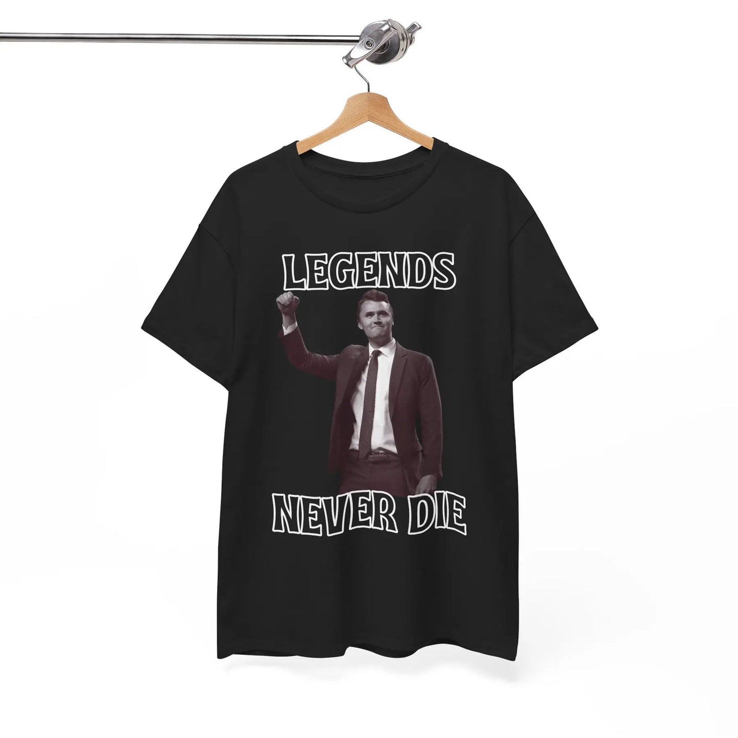 "Legends Charlie Kirk" T-Shirt - Unisex Heavy Cotton Tee, Political Figure Apparel