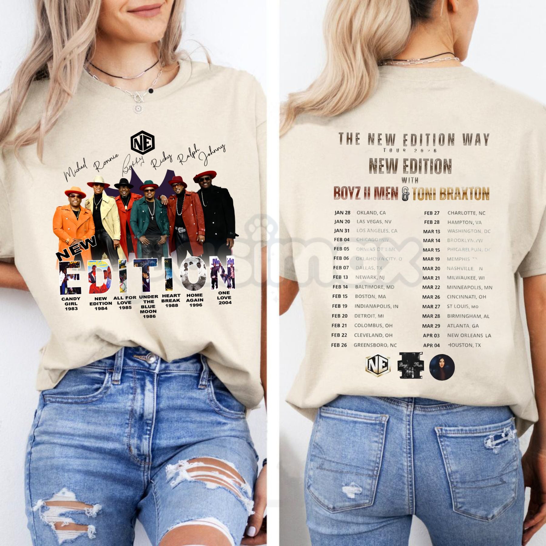 The New Edition Way 2026 Tour Concert T-Shirt – Pasimax