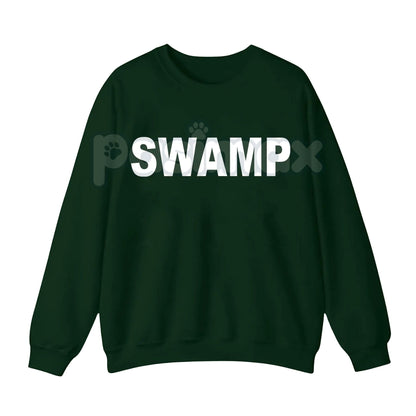 Funny Couple Shirts – "I Drained the Swamp / Swamp" Political Meme Matching Sweatshirt Set | Humorous Relationship Jumper