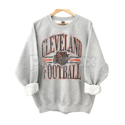 Vintage All Team Football ASH GREY Crewneck Sweatshirt – Retro Collegiate Sports Fan Gear