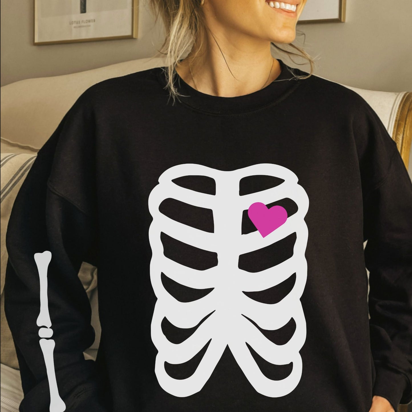 Skeleton Halloween Sweatshirt for Women – Spooky & Cozy Crewneck