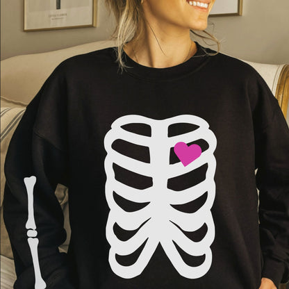 Skeleton Halloween Sweatshirt for Women – Spooky & Cozy Crewneck