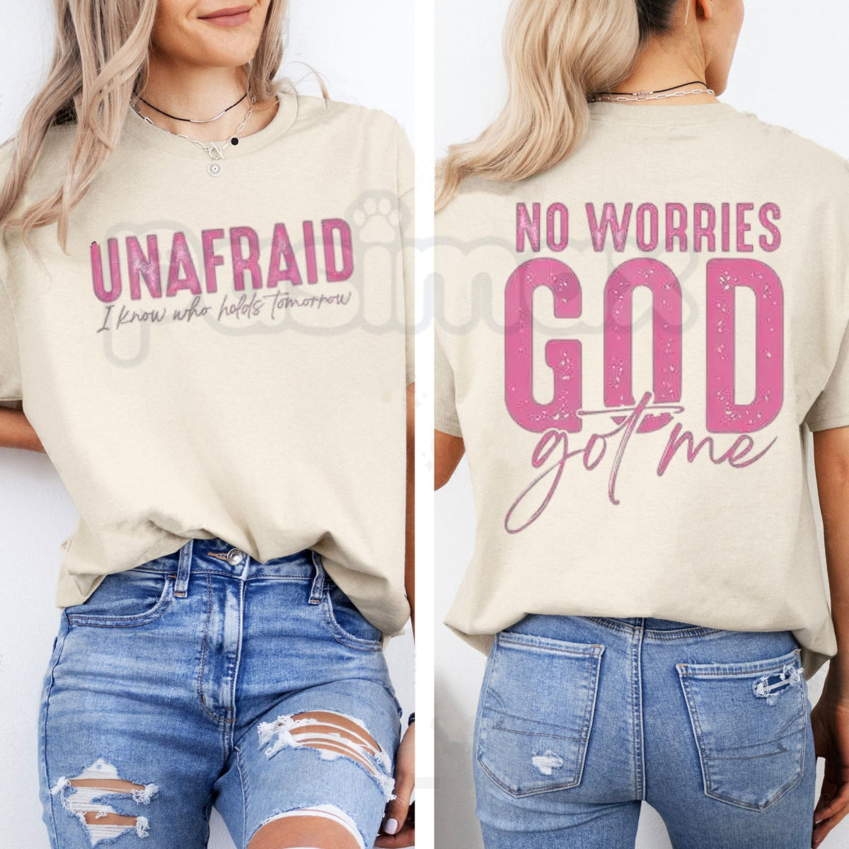 Unafraid No Worries T-Shirt – Confident Faith-Focused Christian Graphic Tee