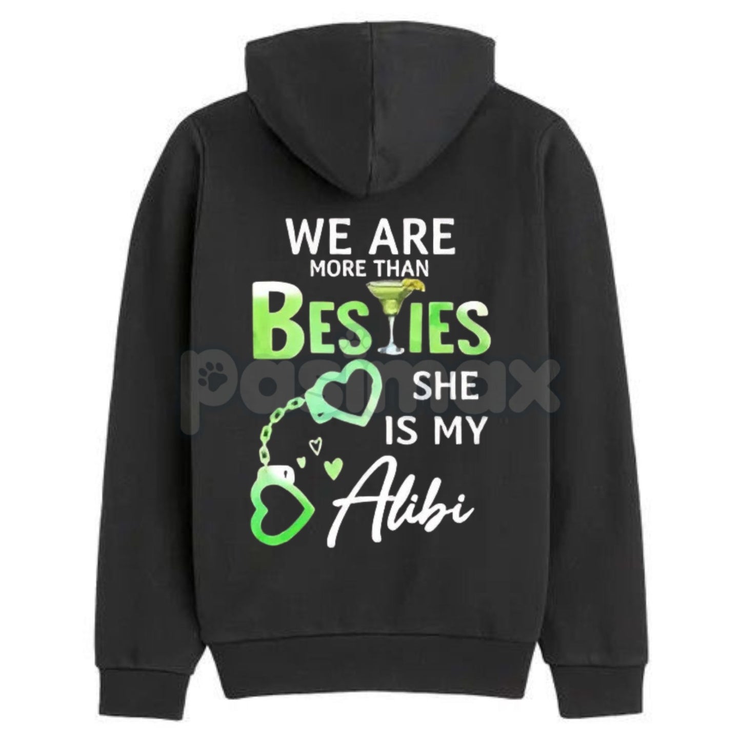 Matching Best Friend Hoodie Set (2 Hoodies) – "We Are More Than Besties" Graphic Fleece Pullover, Casual Unisex Couple Gift