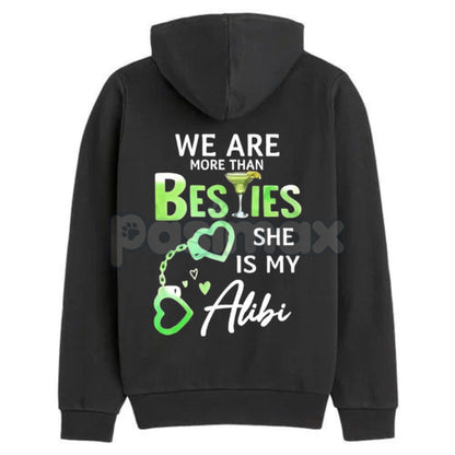 Matching Best Friend Hoodie Set (2 Hoodies) – "We Are More Than Besties" Graphic Fleece Pullover, Casual Unisex Couple Gift