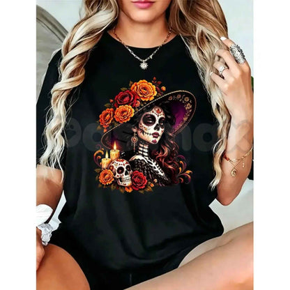 La Catrina Day of the Dead T-Shirt – Sugar Skull Mexican Tradition Unisex Tee