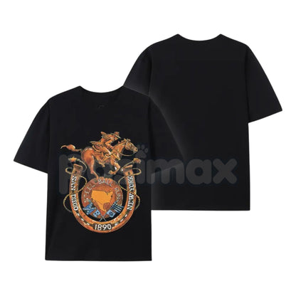 "Steel Ball Run" JoJo's Bizarre Adventure T-Shirt – SBR Johnny & Gyro Graphic Tee, Premium 100% Cotton JJBA Part 7 Top, Soft Lived-In Heavyweight Anime Fan Shirt, Made in USA