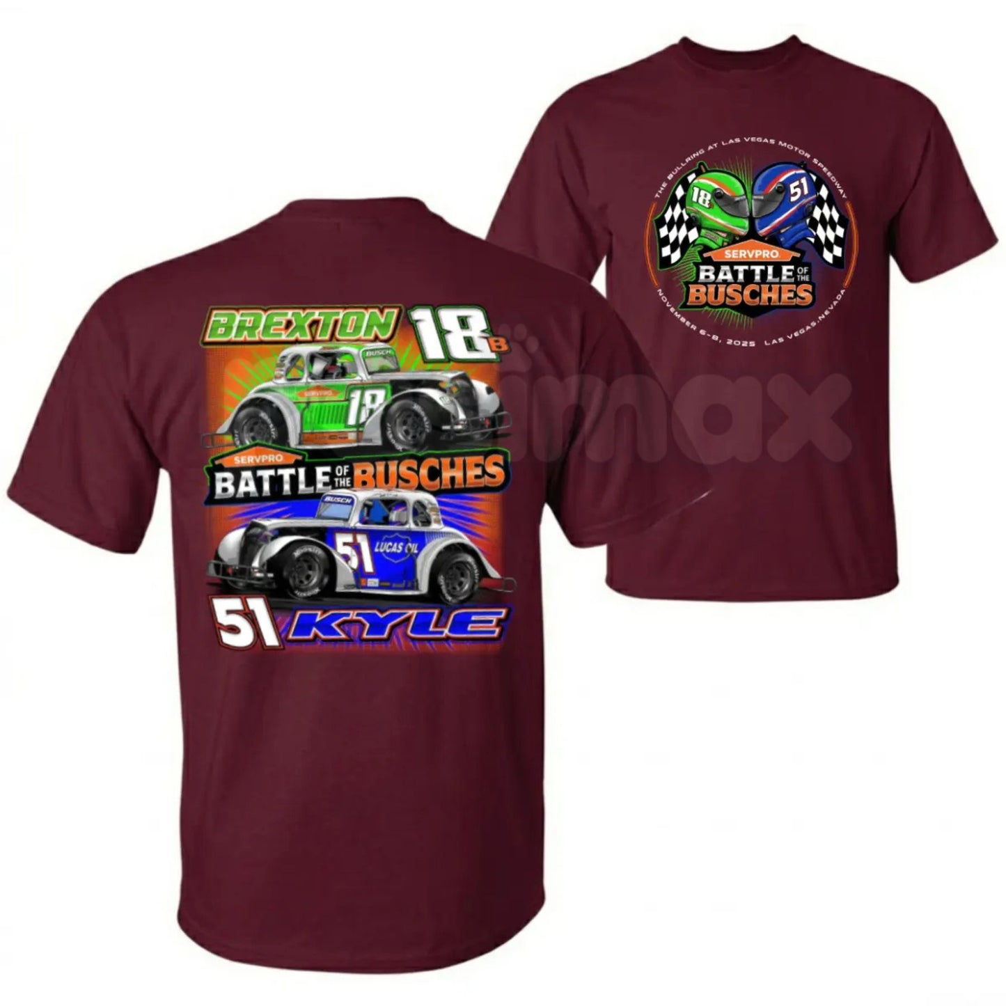 "Battle of the Busches" Racing T-Shirt – Retro NASCAR Style Fan Graphic Tee