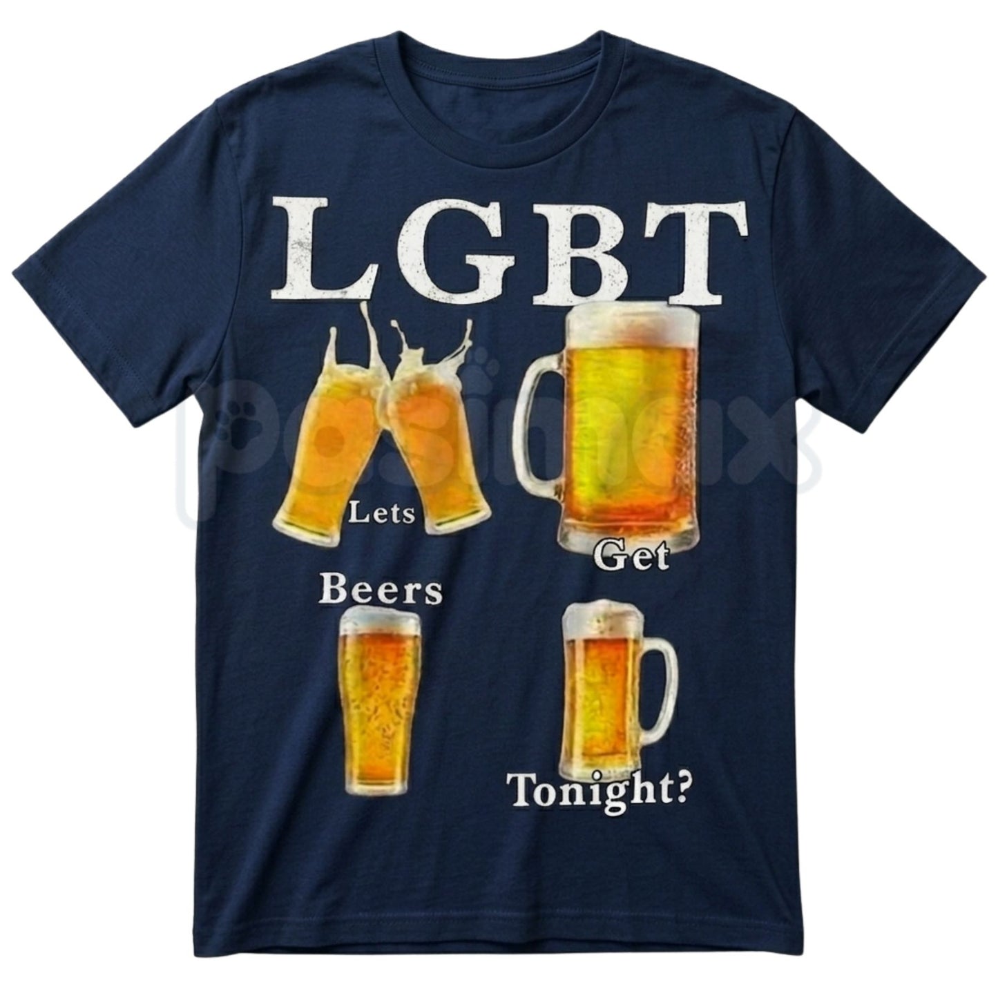 Funny "LGBT Lets Get Beer Tonight" T-Shirt – Sarcastic Beer Pun Humorous Graphic Tee