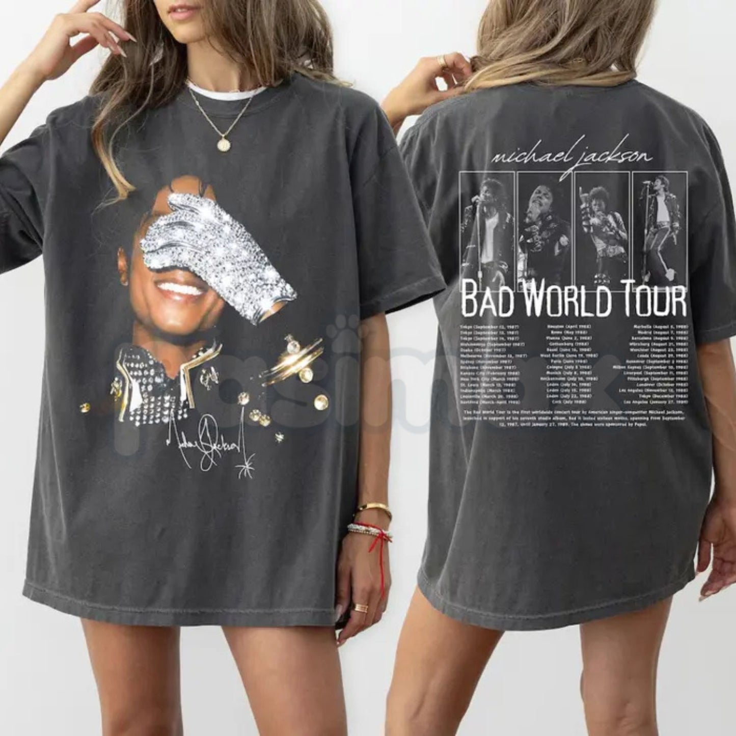 Vintage Michael Jackson "Bad" T-Shirt – Retro 90s Concert Graphic Tee