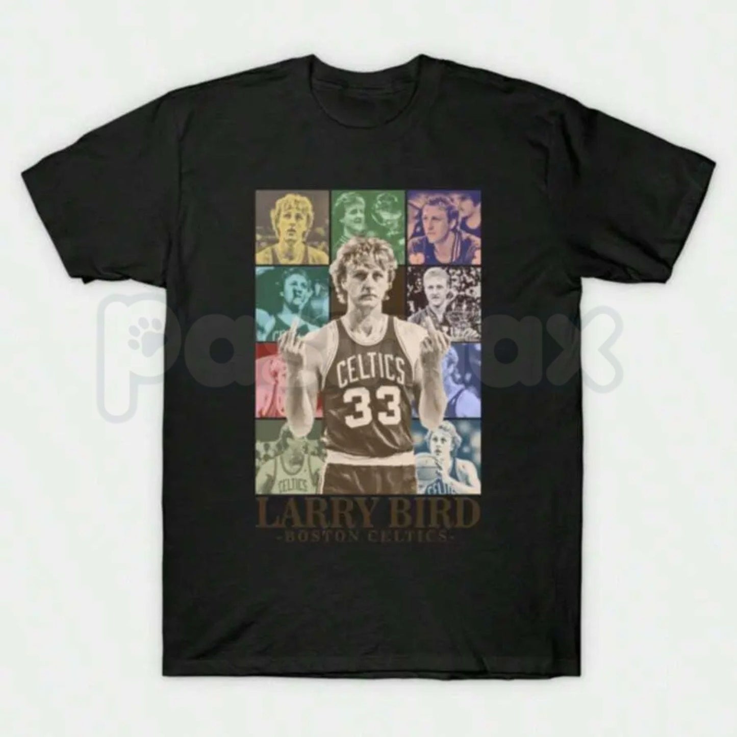 Larry Bird Retro 90s Graphic T-Shirt – Vintage Boston Basketball Men's Tee, Premium 100% Cotton Hardwood Legend Top, Soft Lived-In Heavyweight Sportswear Heritage Shirt, Made in USA