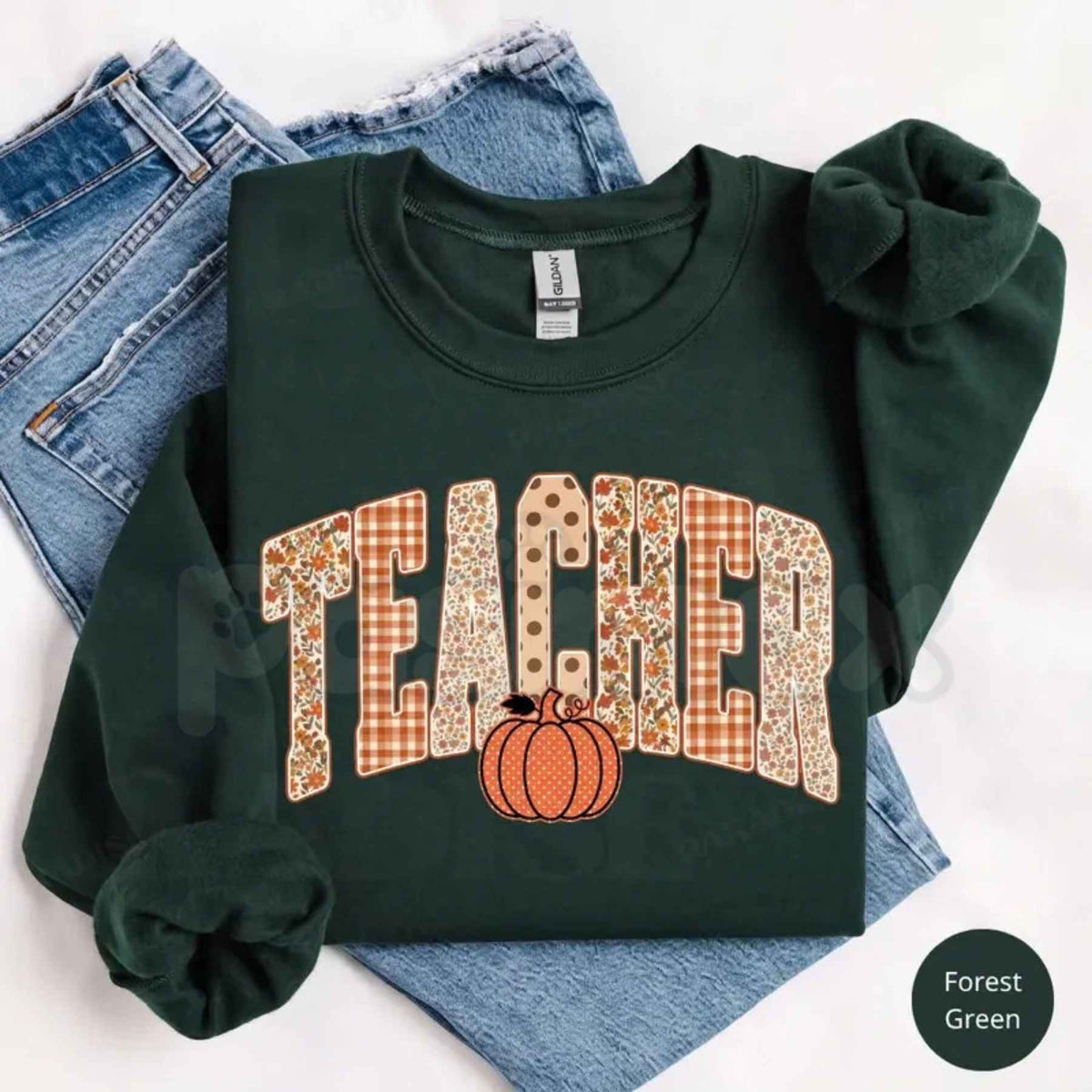 Retro Teacher Pumpkin Sweatshirt | Fall Educator Classroom Graphic Top