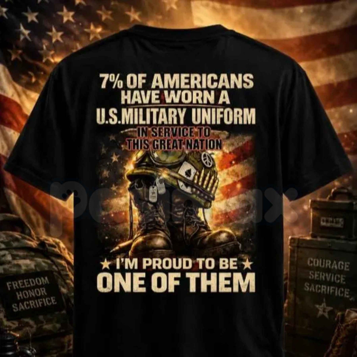 Veteran Pride Graphic T-Shirt – U.S. Military Service Tribute Unisex Cotton Tee