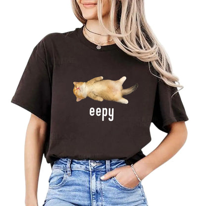 "Eepy Cat" Silly Sleepy Cat Meme T-Shirt - Cute Cat Lover Apparel, Funny Meme Tee