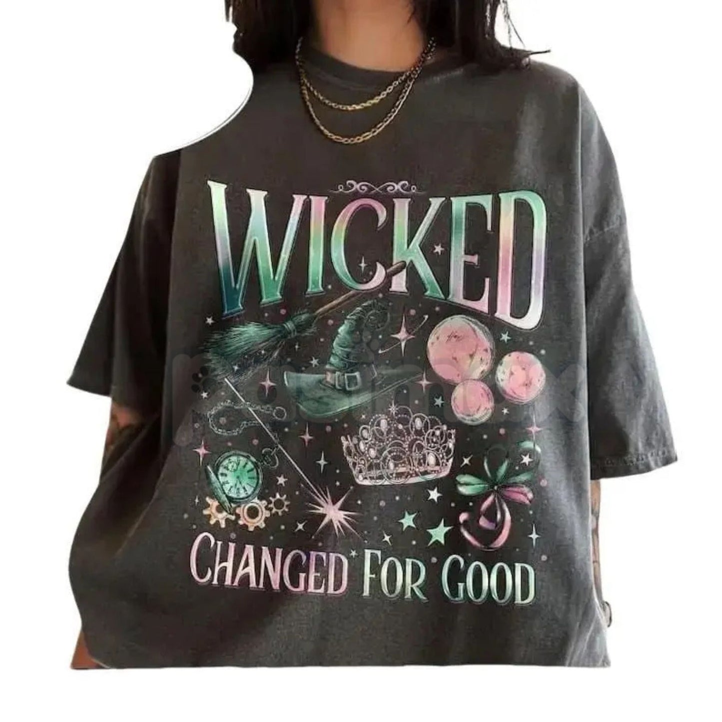 'Wicked' Broadway Glinda & Elphaba "Changed For Good" Comfort Colors® Shirt – Vintage Musical Lyrics Tee, Theatre Fan Gift