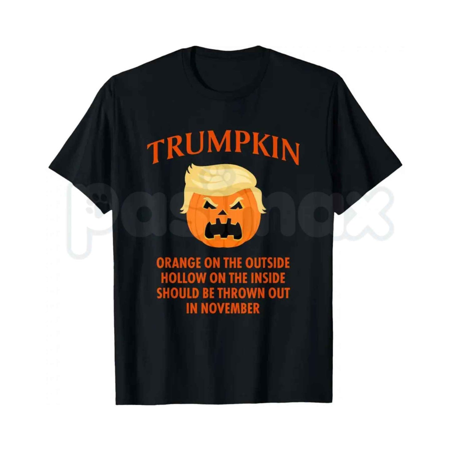 Trumpkin Halloween T-Shirt – Sarcastic Anti Trump Pumpkin Funny Unisex Cotton Tee
