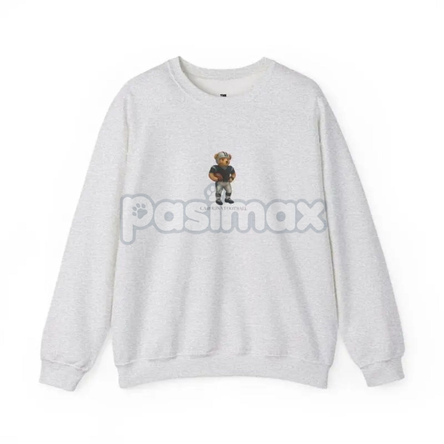 Vintage Football Teddy Bear Sweatshirt – Custom Team Fan Gift in Ash Color