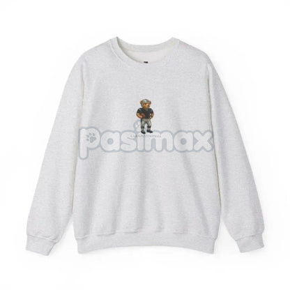 Vintage Football Teddy Bear Sweatshirt – Custom Team Fan Gift in Ash Color