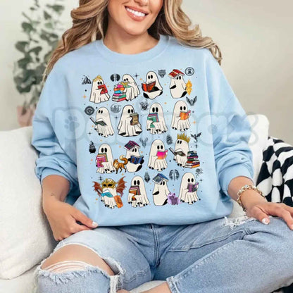 SJM Ghost Book Sweatshirt | Sarah J Maas Universe Halloween Crewneck