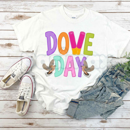 Dove Day T-Shirt – Peaceful Dove Bird Vintage Unisex Cotton Graphic Tee