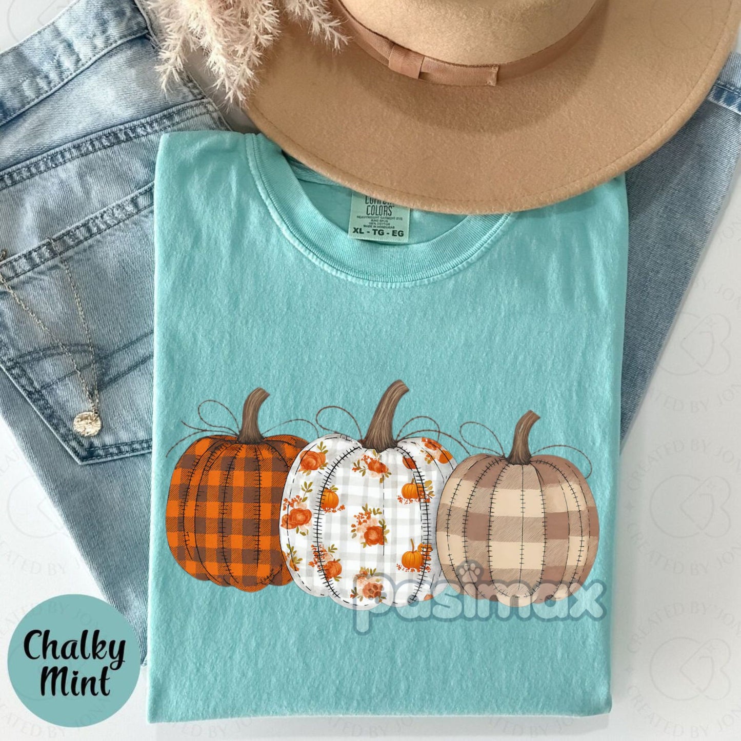 Retro Fall Pumpkin Comfort Colors T-shirt – Vintage Autumn Tee, Cozy Fall Vibes Shirt, Pumpkin Spice Graphic Top