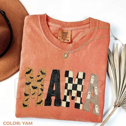 Comfort Colors® Halloween Mama T-Shirt – Spooky Mama Graphic Tee, Trendy Fall Mom Unisex Top & Gift