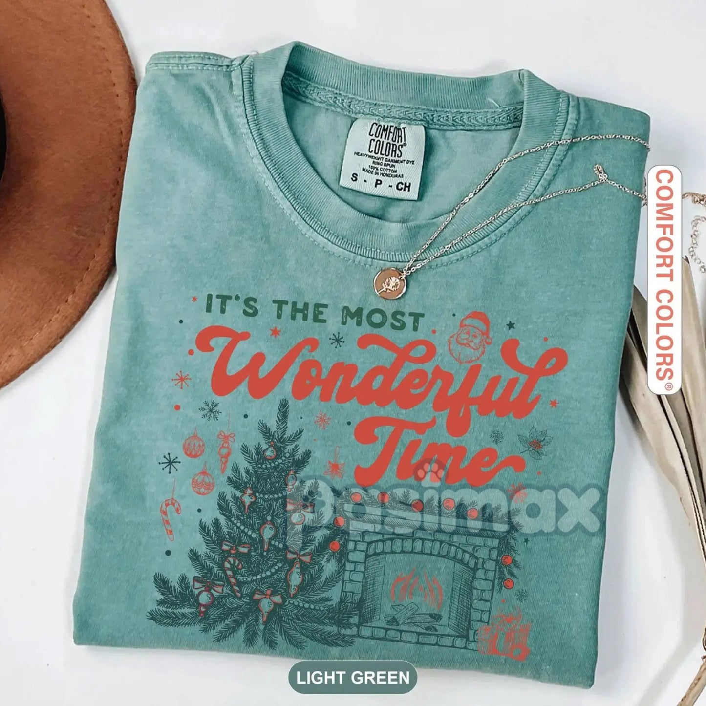 Retro Christmas T-Shirt – 'Most Wonderful Time' Holiday Tee, Vintage Christmas Shirt, Comfort Colors® Cozy Christmas Top