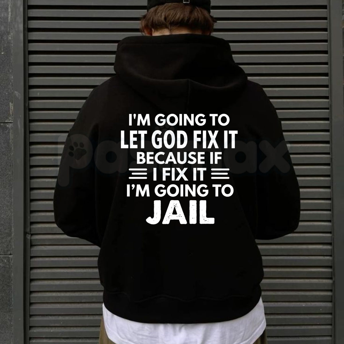 Let God Fix It Quote Hoodie – Vintage Christian Faith Graphic Pullover, Inspirational Religious Sweatshirt, Unisex Heavy Blend