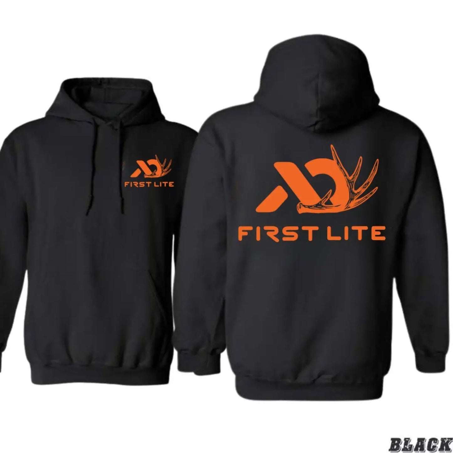 First Lite Logo Hunting Hoodie – 2-Sides Design, Unisex Outdoor Gear Pullover, Gift for Him & Her