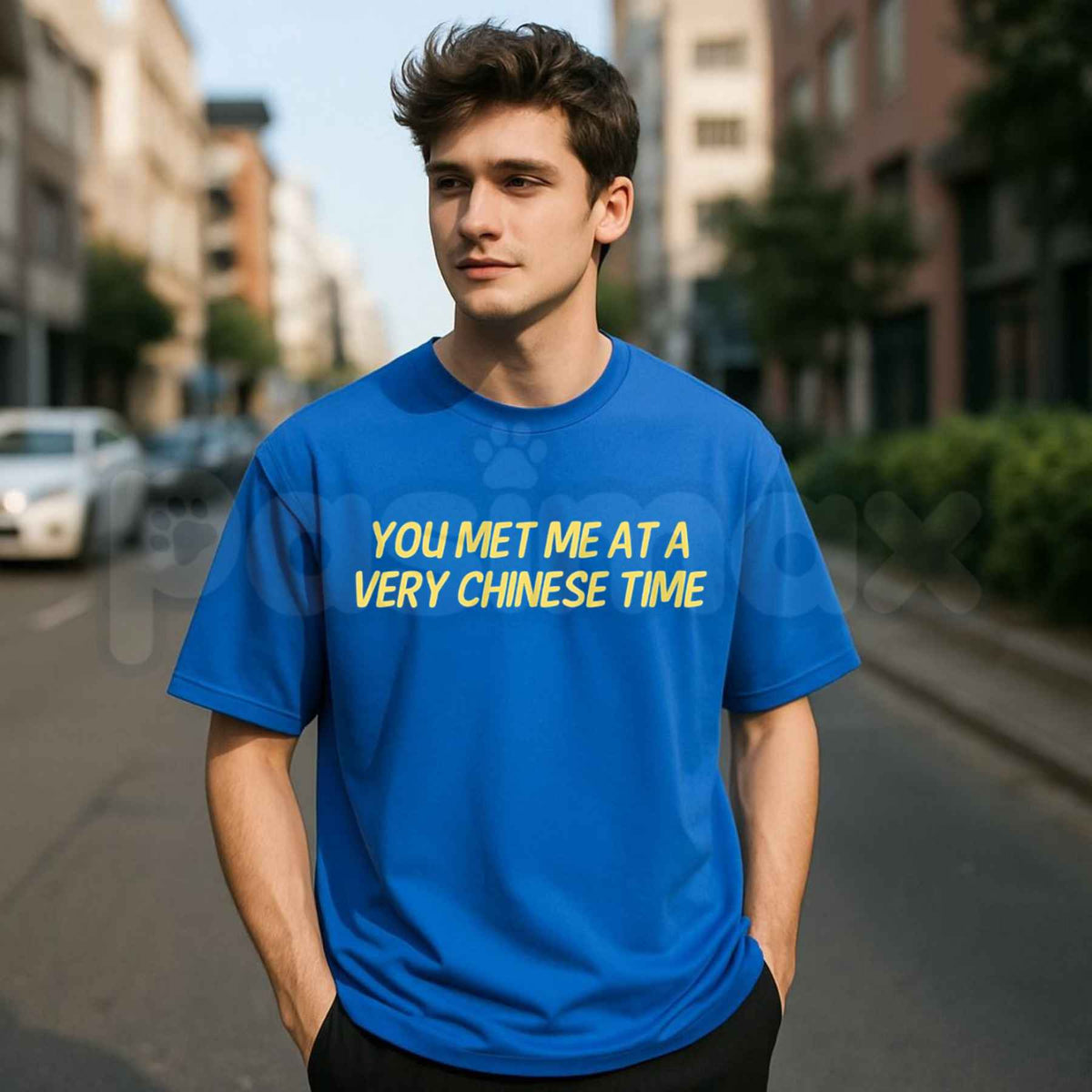 You Met Me at a Very Chinese Time T-Shirt – Funny Movie Parody Pop Culture Unisex Tee