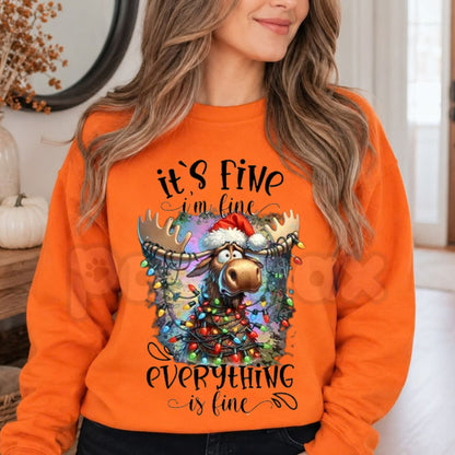 I'm Fine Everything Is Fine Sweatshirt | Funny Sarcastic Graphic Crewneck