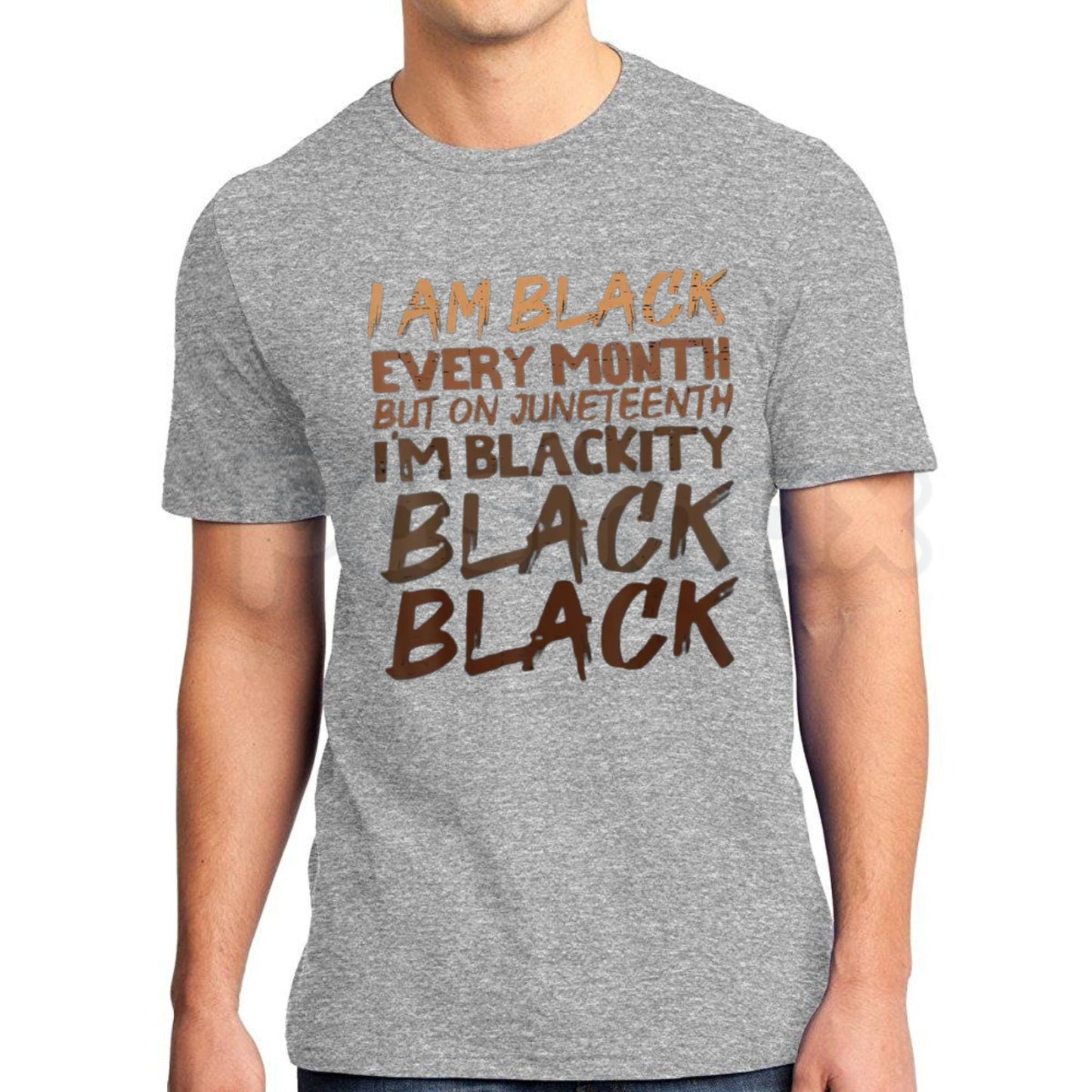 "I Am Black Every Month" Juneteenth T-Shirt – Unapologetic Blackity Pride Graphic Tee