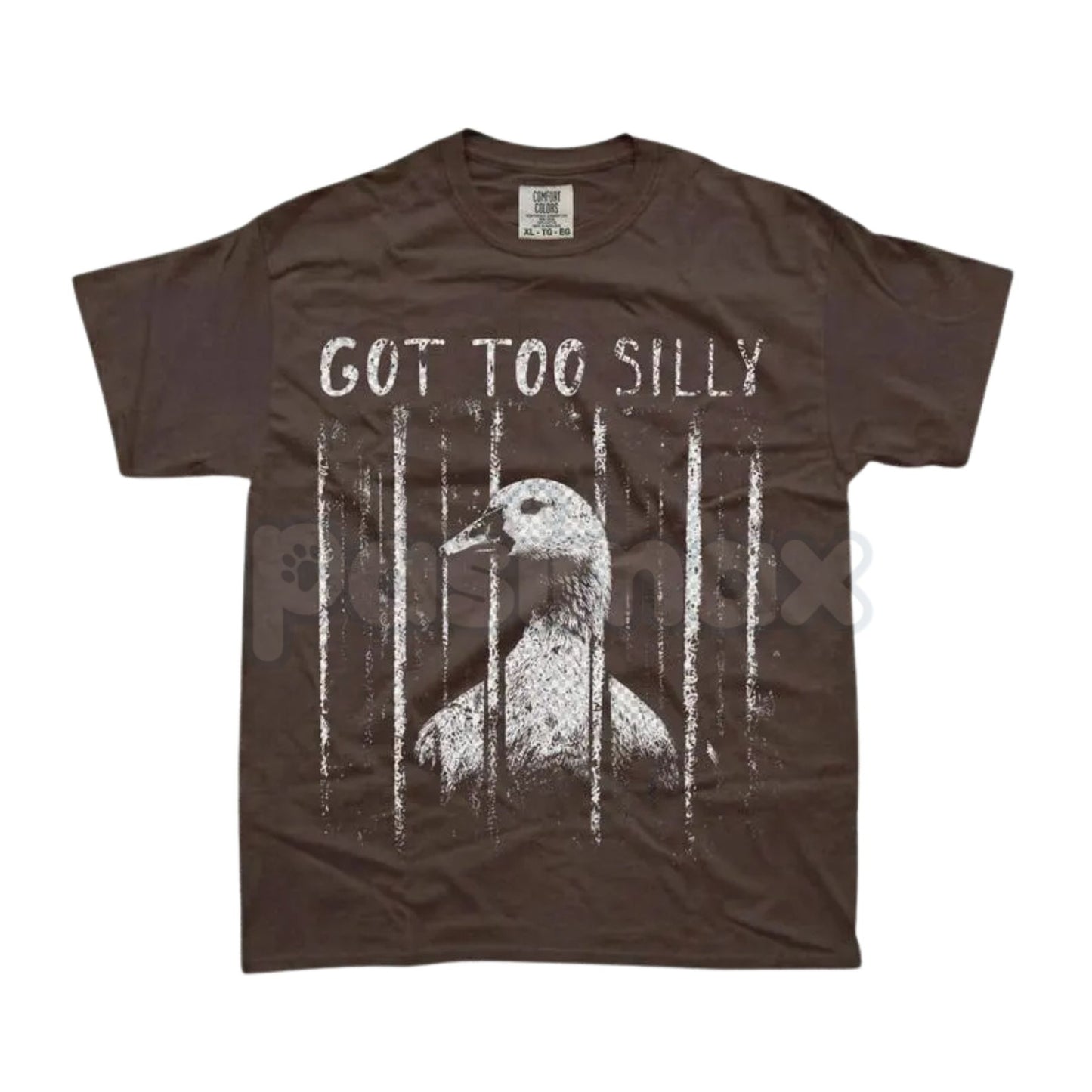 Comfort Colors® "Got Too Silly" T-Shirt – Vintage Sarcastic Meme Graphic Tee, Funny Chaotic Unhinged Statement Top, Trendy Irony Aesthetic Gift