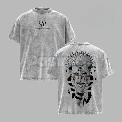 Ryomen Sukuna "Know Your Place Fool" T-Shirt – Jujutsu Kaisen Oversize Anime Graphic Tee