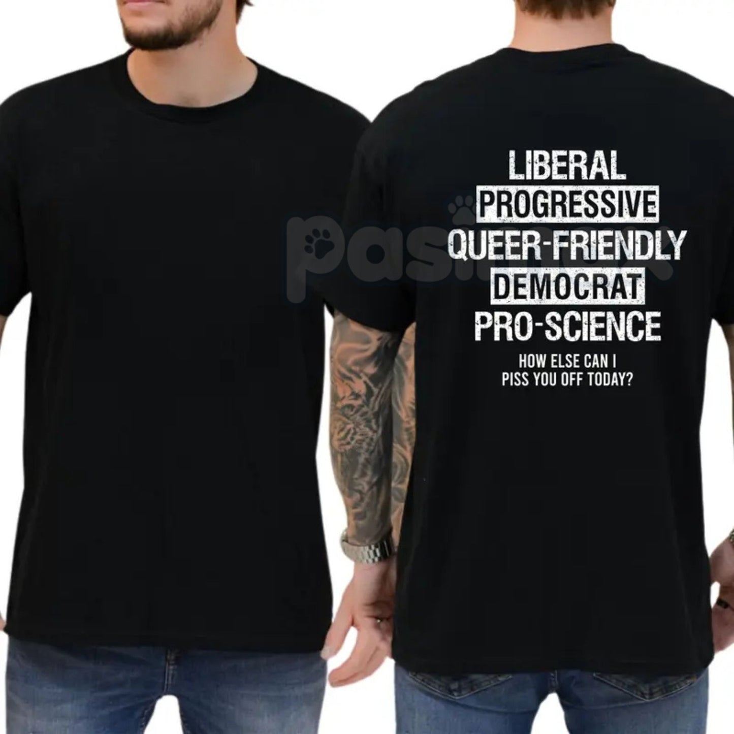 Liberal Progressive "Pro-Science" T-Shirt – Queer Friendly Democrat Graphic Tee, Premium 100% Cotton Social Justice Top, Soft Lived-In Heavyweight Inclusive Activist Shirt, Made in USA