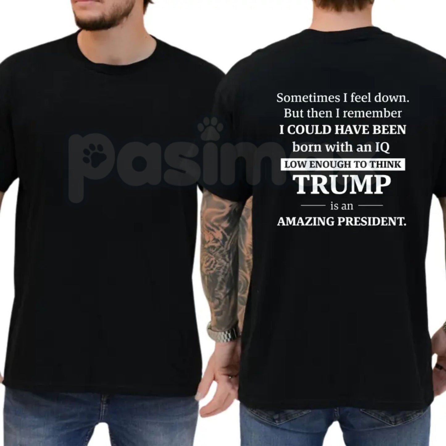Funny "Sometimes I Feel Down But Then I Remember" T-Shirt – Liberal Democrat Graphic Tee