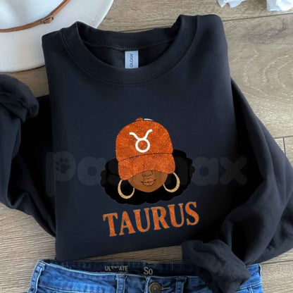 12 Zodiac Slay Girl Sweatshirt | Afro Zodiac Sign Graphic Crewneck