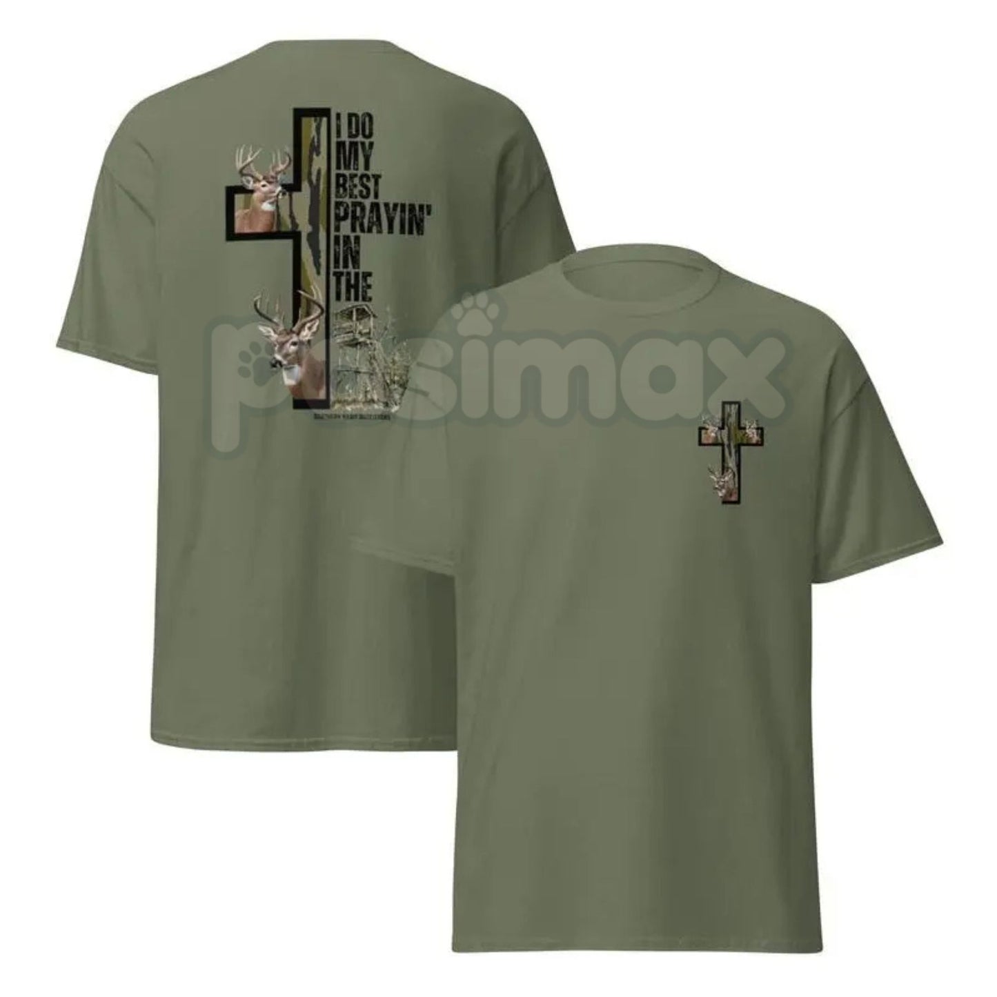 Unisex Christian Hunter T-Shirt - Faith & Field Apparel, Religious Hunting Graphic Tee, Outdoorsman Scripture Shirt