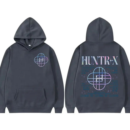 Korean Streetwear Kpop Hoodie – "Demon Hunters" Fan Gift, Unisex Loose Fit Pullover, Trending K-Fashion