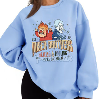 Women's Cartoon Graphic Print Crewneck – Cute & Cozy Vintage Sweatshirt