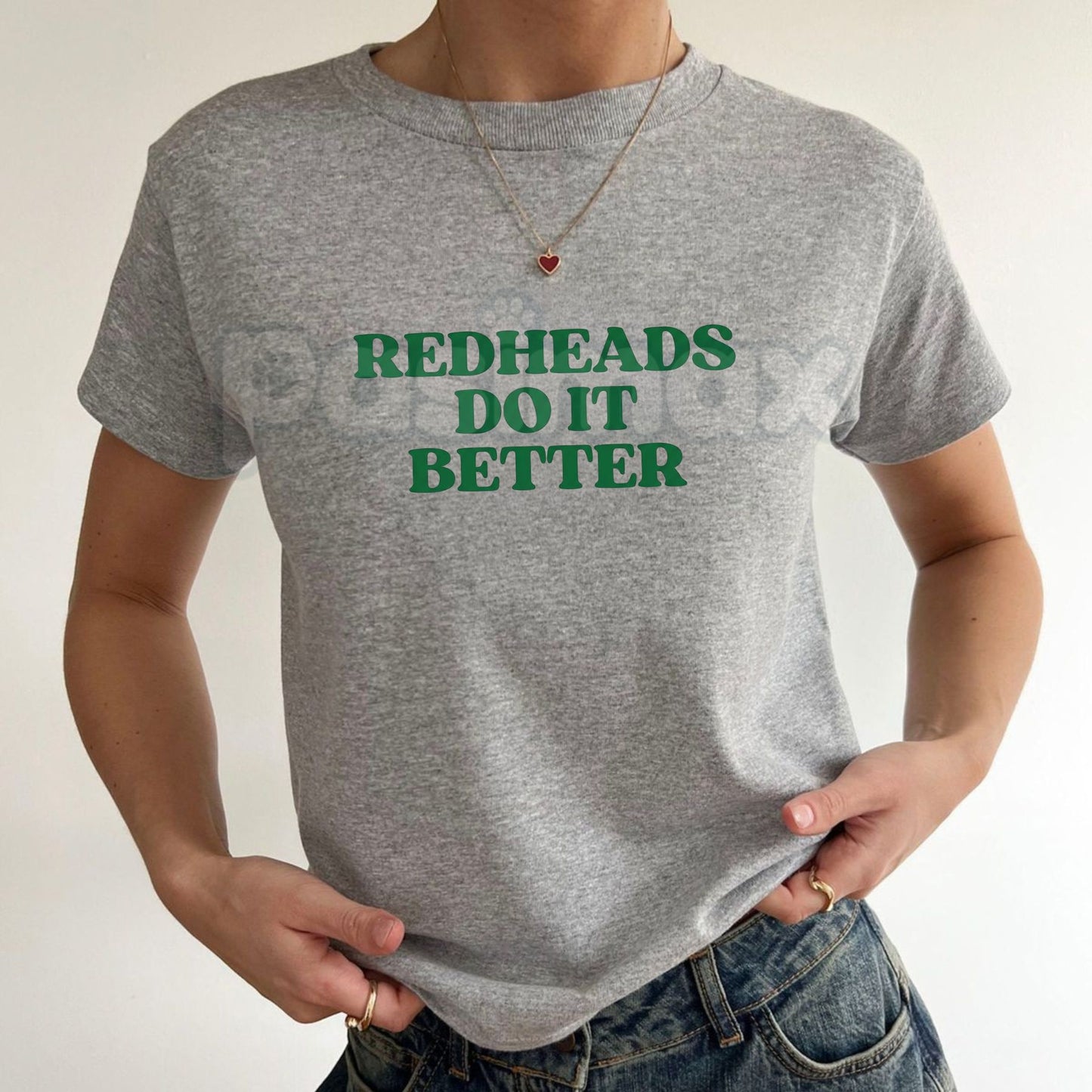 "Redheads Do It Better" Baby Tee - Sassy Red Hair Pride Graphic Top, Y2K Style Gingers Rule Crop Tee, Premium 100% Cotton Redhead Gift, Trendy Aesthetic Slogan Shirt, Soft Lived-In Heavyweight Fitted Tee