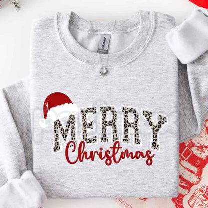 Merry Christmas Sweatshirt | Buffalo Plaid Family Holiday Crewneck