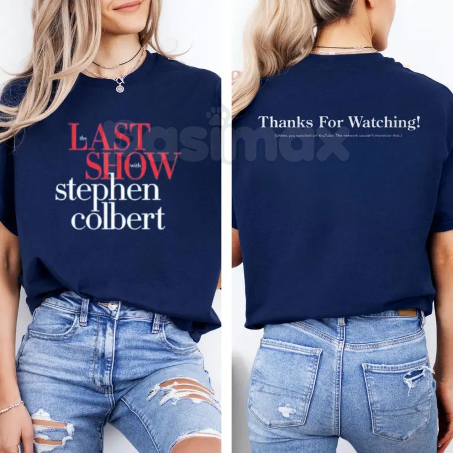 "Late Night Show Parody" Funny T-Shirt – Double-Sided TV Host Graphic Tee, Premium 100% Cotton Pop Culture Humor Top, Soft Lived-In Heavyweight Broadcast Style Shirt, Made in USA