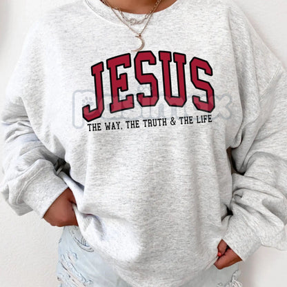 Walk in Faith Christian Sweatshirt – Jesus is Love Trendy Crewneck for Believers