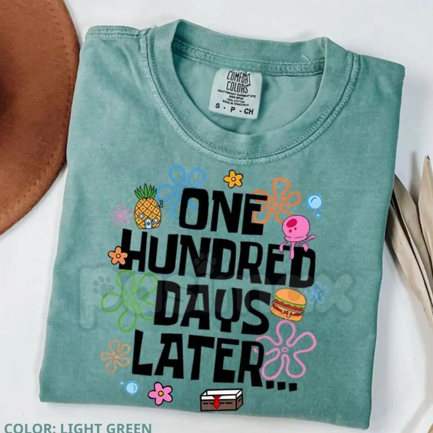 Comfort Colors® "100 Days Later" Teacher Survival T-Shirt – Funny 100th Day of School Tee, Trendy Educator Apparel, School Milestone Graphic Top