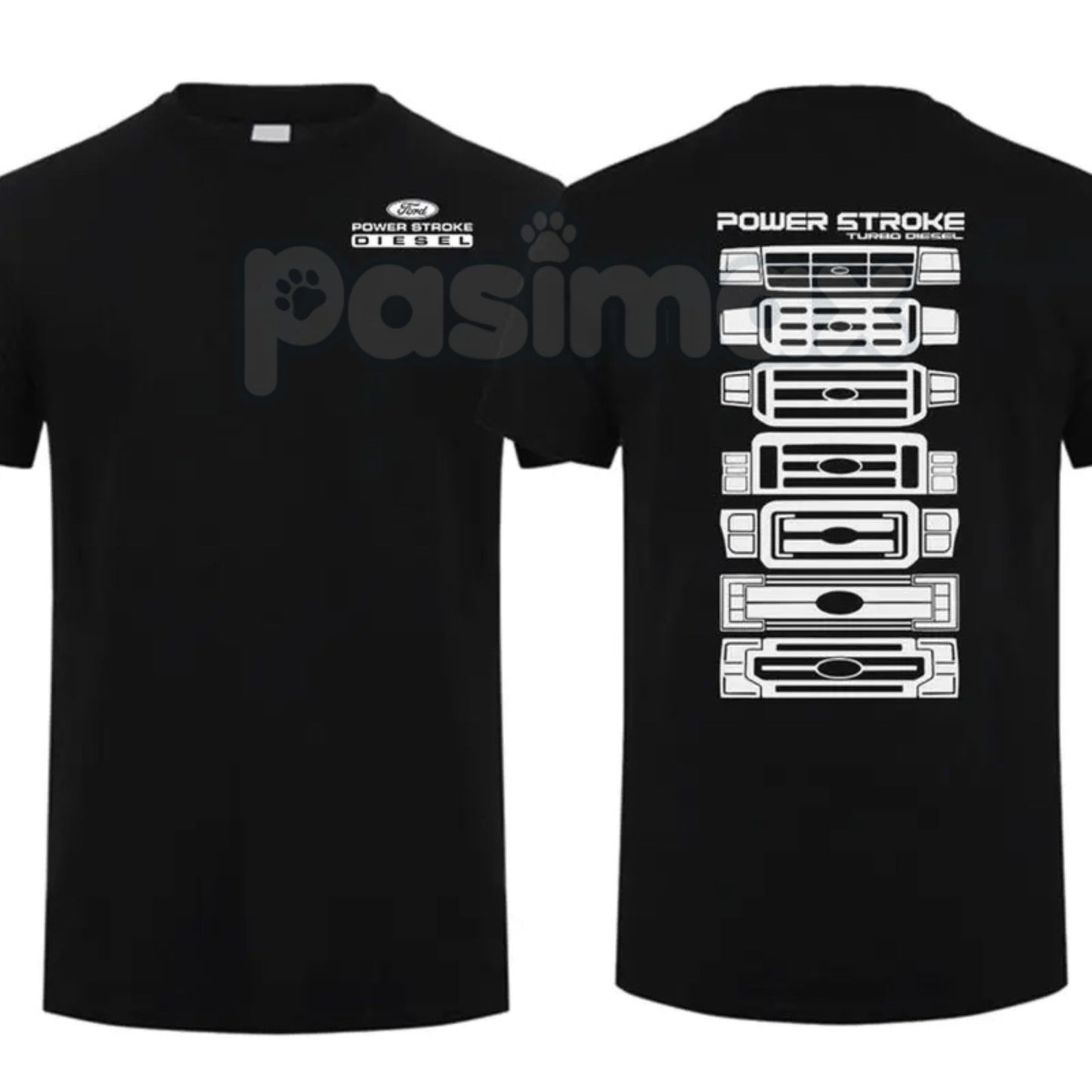 Power Stroke Evolution 2-Sided T-Shirt - Ford Diesel History Graphic Tee, Performance Truck Enthusiast Shirt, 7.3L 6.7L Evolution Apparel