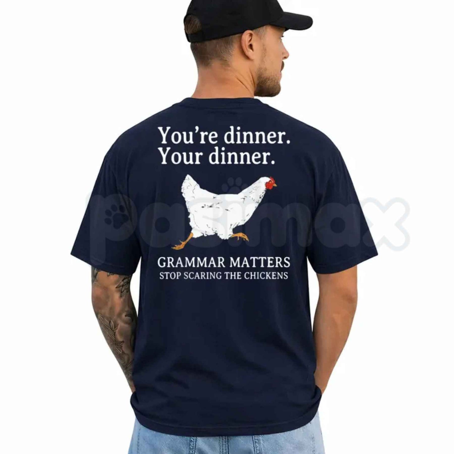 Your're Dinner vs Your Dinner T-Shirt – Funny Grammar Joke Unisex Cotton Graphic Tee